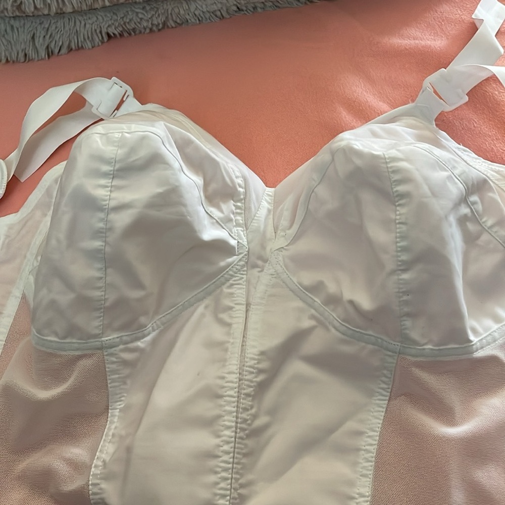 White Longline Bra Bodysuit - Women Intimates
